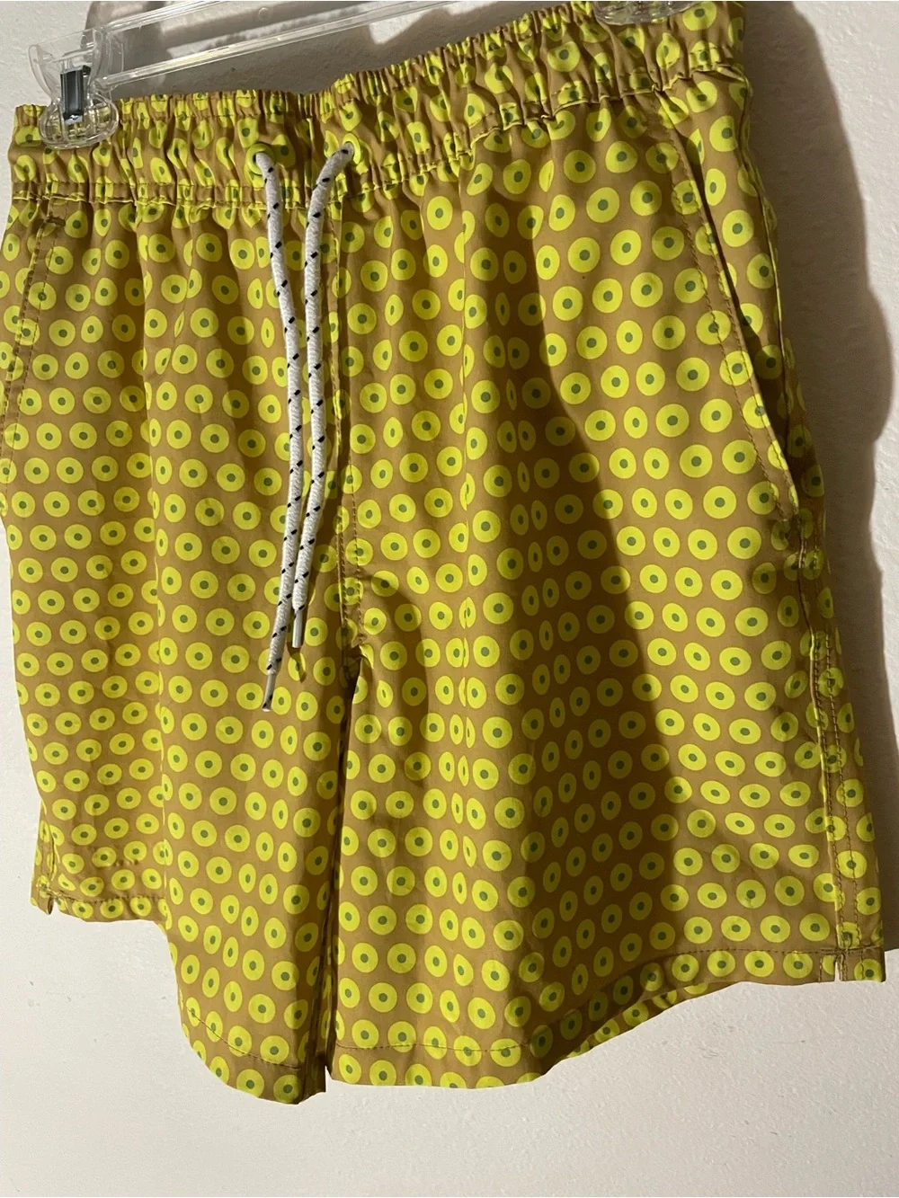 George Lime and Yellow Polka Dot Swim Shorts